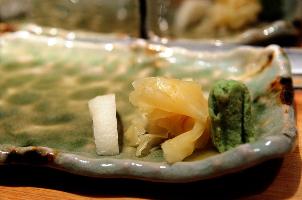 筌壽司－醃白蘿蔔、甜殭、現磨山葵泥