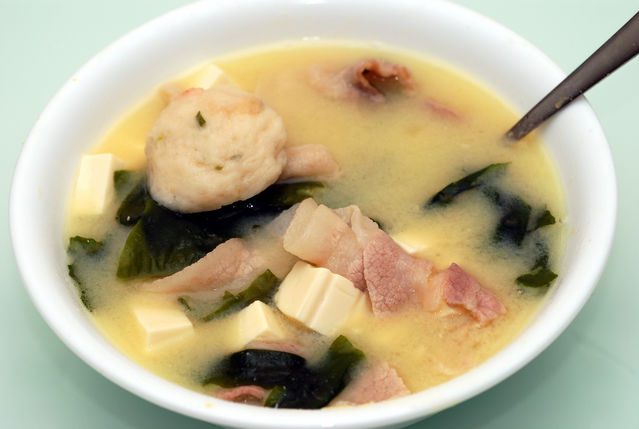 20070729午餐自己做－豬肉蝦丸海帶味噌湯